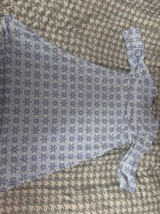 Light Blue Printed Kurta