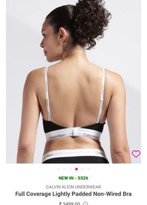 Calvin Klein Full coverage lightly Padded Bra-L
