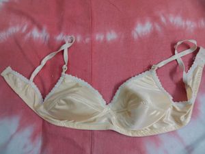 Elegant Cream Lace Trim Bra