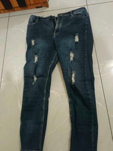Distressed Dark Wash Jeans