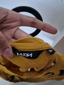 Mustard Yellow Graphic Tie-Knot Tee