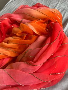 Vibrant Ombre Beaded Saree