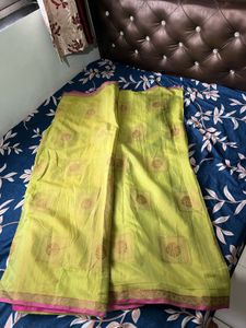 Elegant Yellow Saree with Blouse
