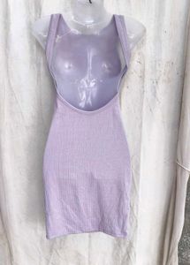 7208. Ribbed Lavender Tank Dress