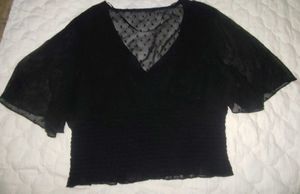 Chic Black Sheer Top
