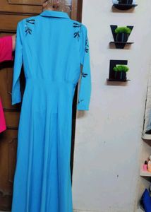 Vintage Turquoise Maxi Dress