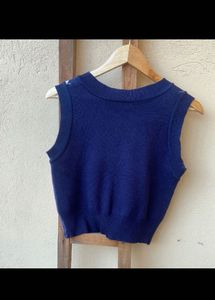Argyle V-Neck Knit Vest