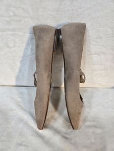 H&amp;M greige Mary Jane flats