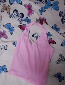 Both Cute tops Ruched Strapless Pink