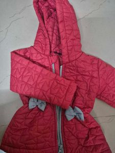 Adorable Quilted Jacket with Bow Details
