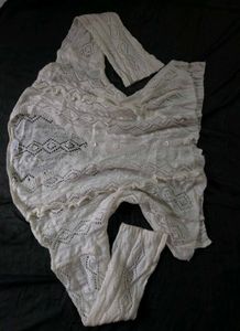 White Retro Cardigan