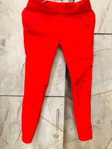 Red Casual Pants