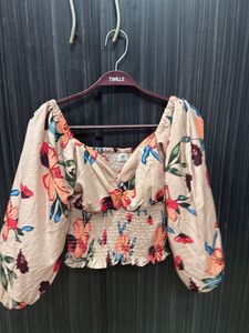 Floral Smocked Long Sleeve Top