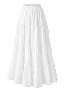 white maxi skirt