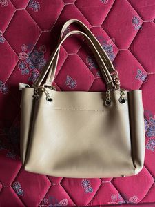 Stylish Beige Tote Handbag