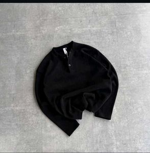 Black Henley Long Sleeve Shirt