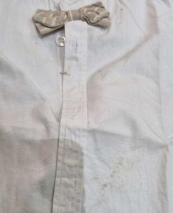 Boys Striped Pant Shirt Set with Bowtie