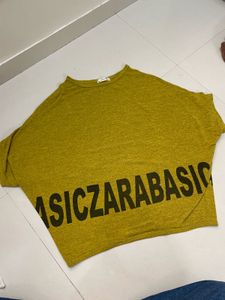 Women's Mustard Yellow "ZARABASIC" Tunic Top