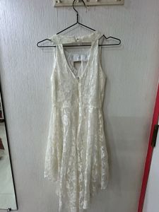 Elegant White Lace Party Dress