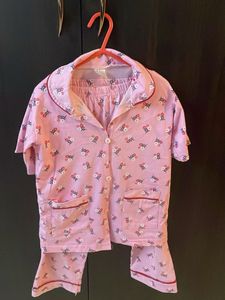 Pink Floral Pajama Set