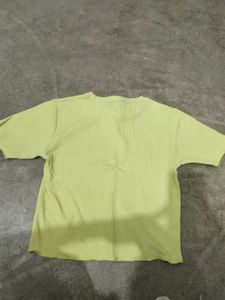 Lime Green Ribbed T-Shirt