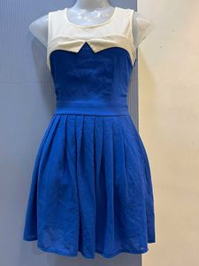Charming Blue &amp; White A-Line Dress