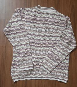 Chic V-Neck Chevron Knit Cardigan