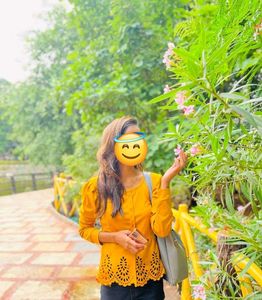 Stylish Yellow Cut-out Detail Top