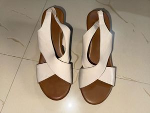 Stylish White Slingback Sandals
