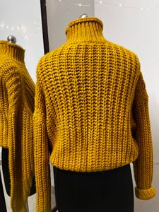 H&amp;M Yellow High Neck Sweater
