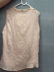 pink cowl neck top