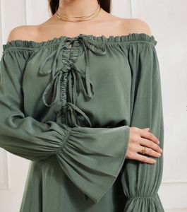 Chic Off-Shoulder Ruffle Sleeve Top