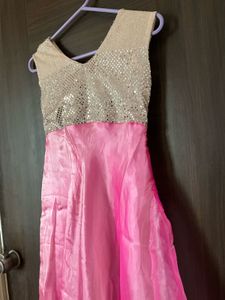 Pinkish Glittery Dress For Party Wear 🩷