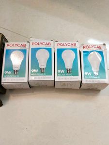 5 Bajaj &amp; Polycab LED white Bulbs
