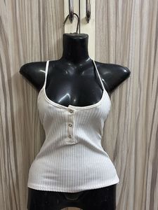 White Ribbed TankTop