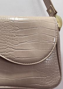 Chic Crocodile Embossed Shoulder Bag