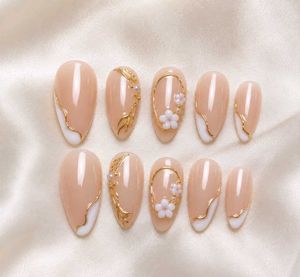 Elegant French Tip Handmade Press-On's💅✨️