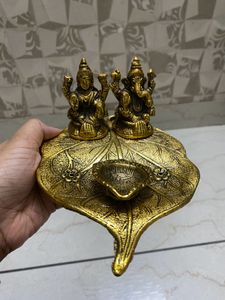Beautiful Ganesh Lakshmi Ji Peepal Patta Diya