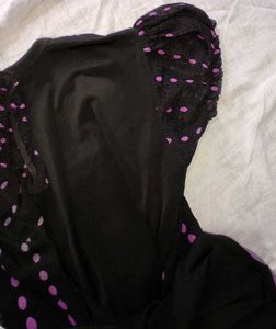 Stylish Black &amp; Purple Top