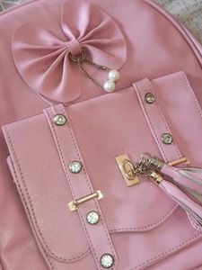 Cute Pink Bow Backpack