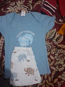 Cute Elephant Baby Romper Set