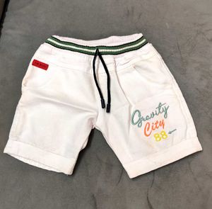 Kids White Casual Denim Shorts