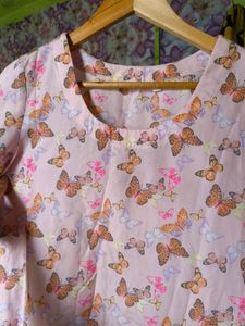 M &amp; H Butterfly Printed Pink Dress