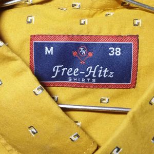 Stylish Mustard Print Shirt, Never Use It Before