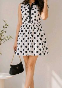 MAX Geometric Print Sleeveless Fit &amp; Flare Dress