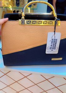 Elegant Two-Tone Handbag