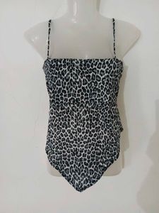 Leopard Print Spaghetti Strap Top