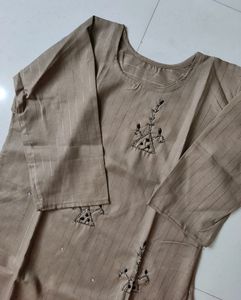 🆕Chikoo Brown Colour Kurti..🤎