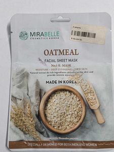 Mirabelle Oatmeal Facial Sheet Mask