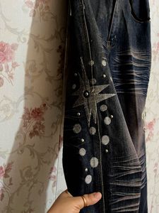 Gun Graphic Vintage Jeans